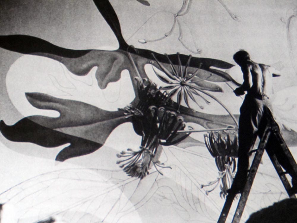  Max Ernstin seinämaalaus Bar Corsossa Zurichissa